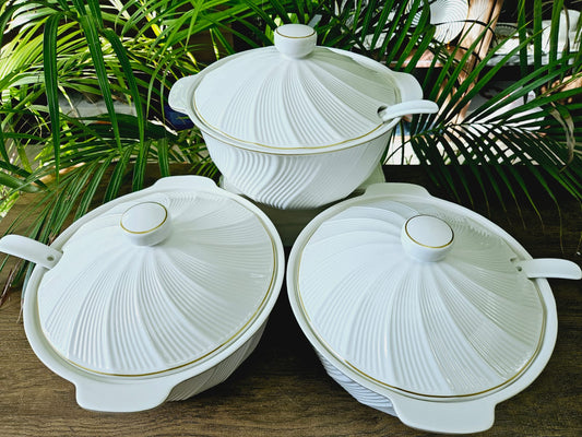 3 pieces ceramic serving bowls