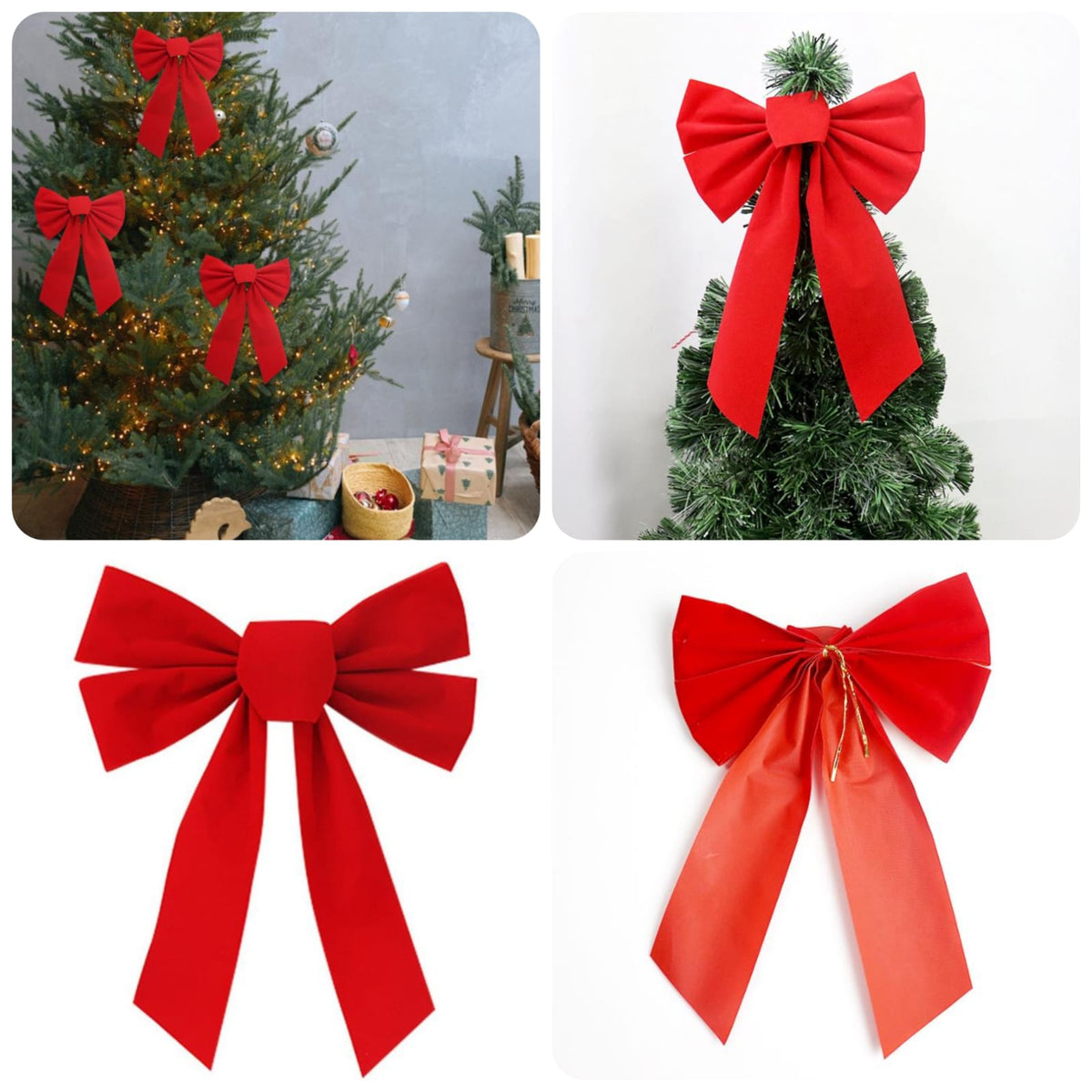 CHRISTMAS BOW WITH PINE CONES