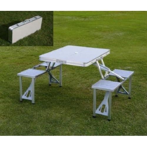 Folding picnic table and chairs set