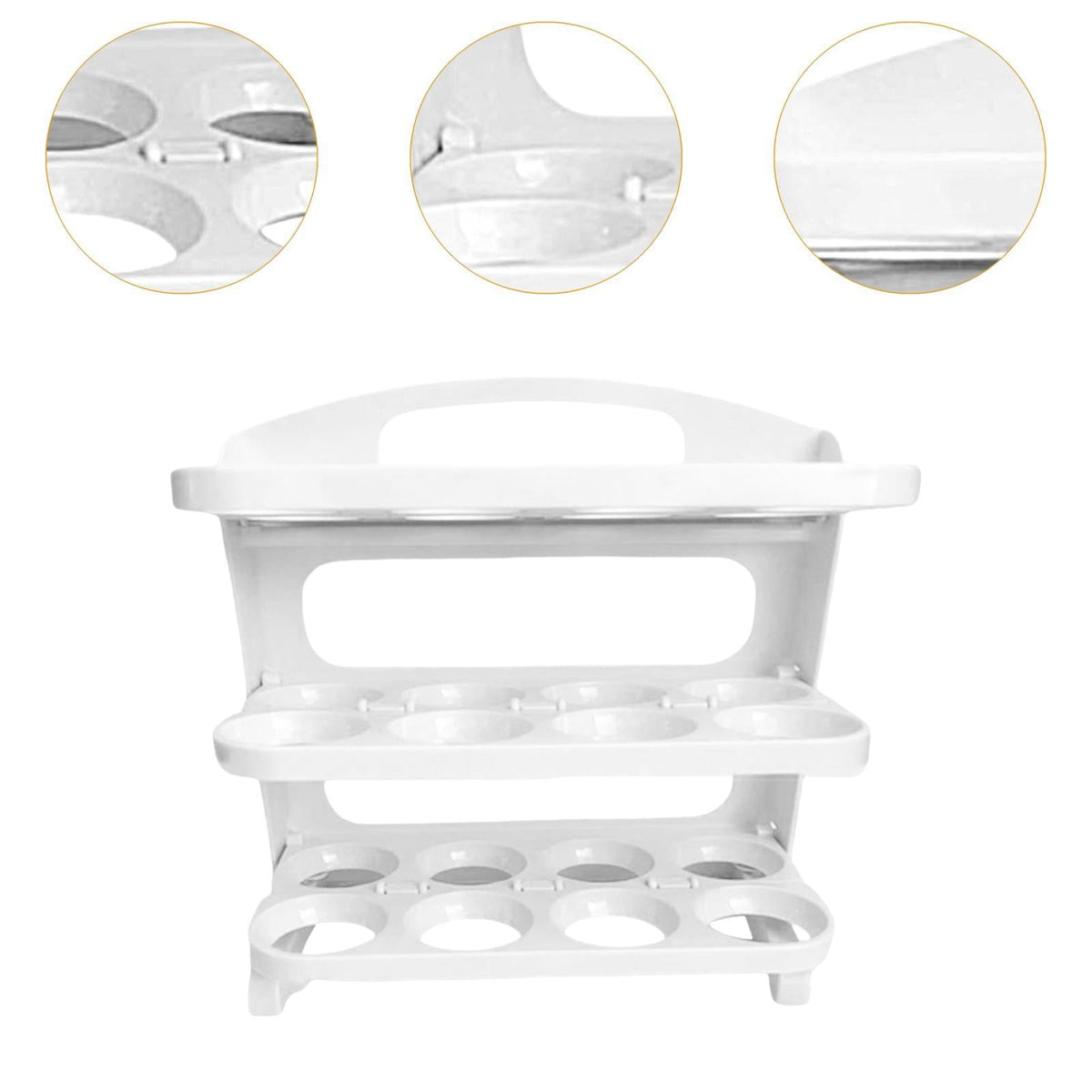 24 eggs folding 3-layer egg organizer