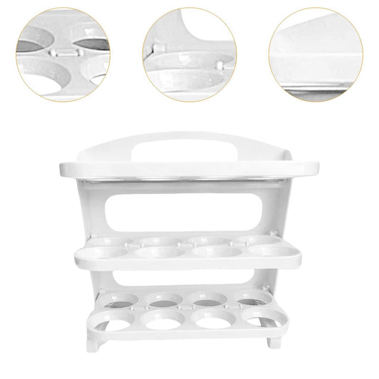 24 eggs folding 3-layer egg organizer