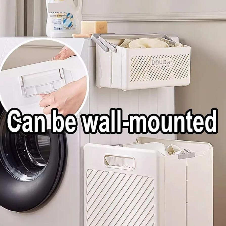 2pcs Foldable laundry Hamper basket with Wheels