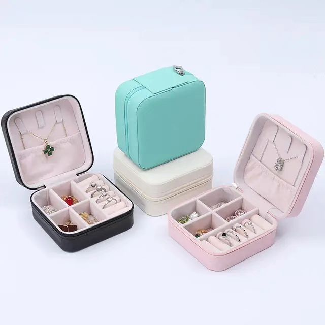 Portable Jewelry Travel Case Organizer/ Portable Mini Storage Boxes Display For Rings,Earrings, Necklaces etc