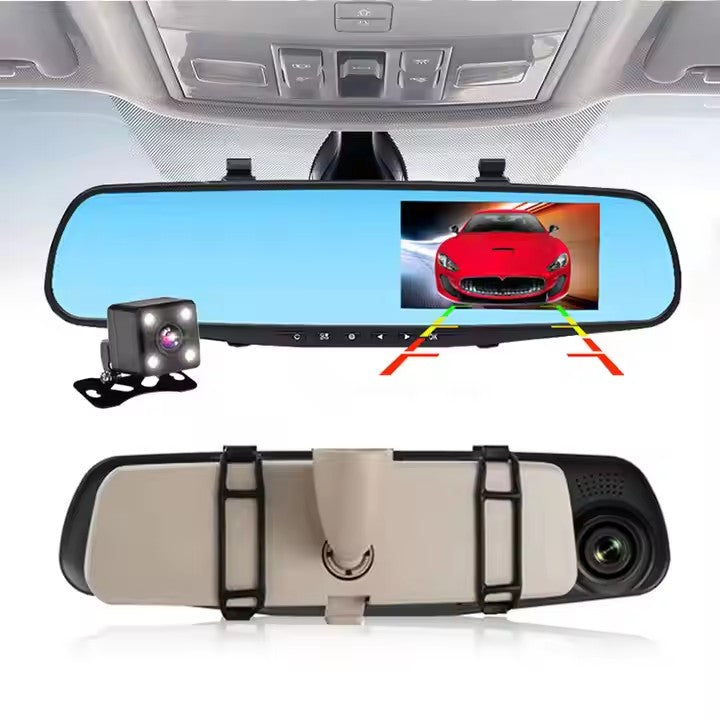 Mirror dash cam adopts real ultra-HD lens which provides excellent quality of front