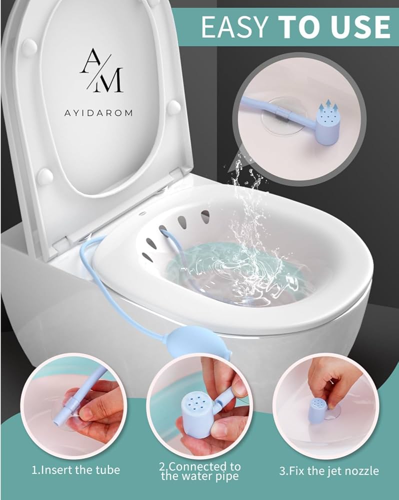 Postpartum Sitz Bath Basin with Hand Pump