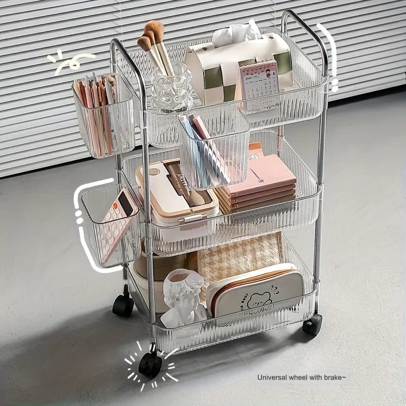 3 layer plastic  multipurpose / cosmetic organiser