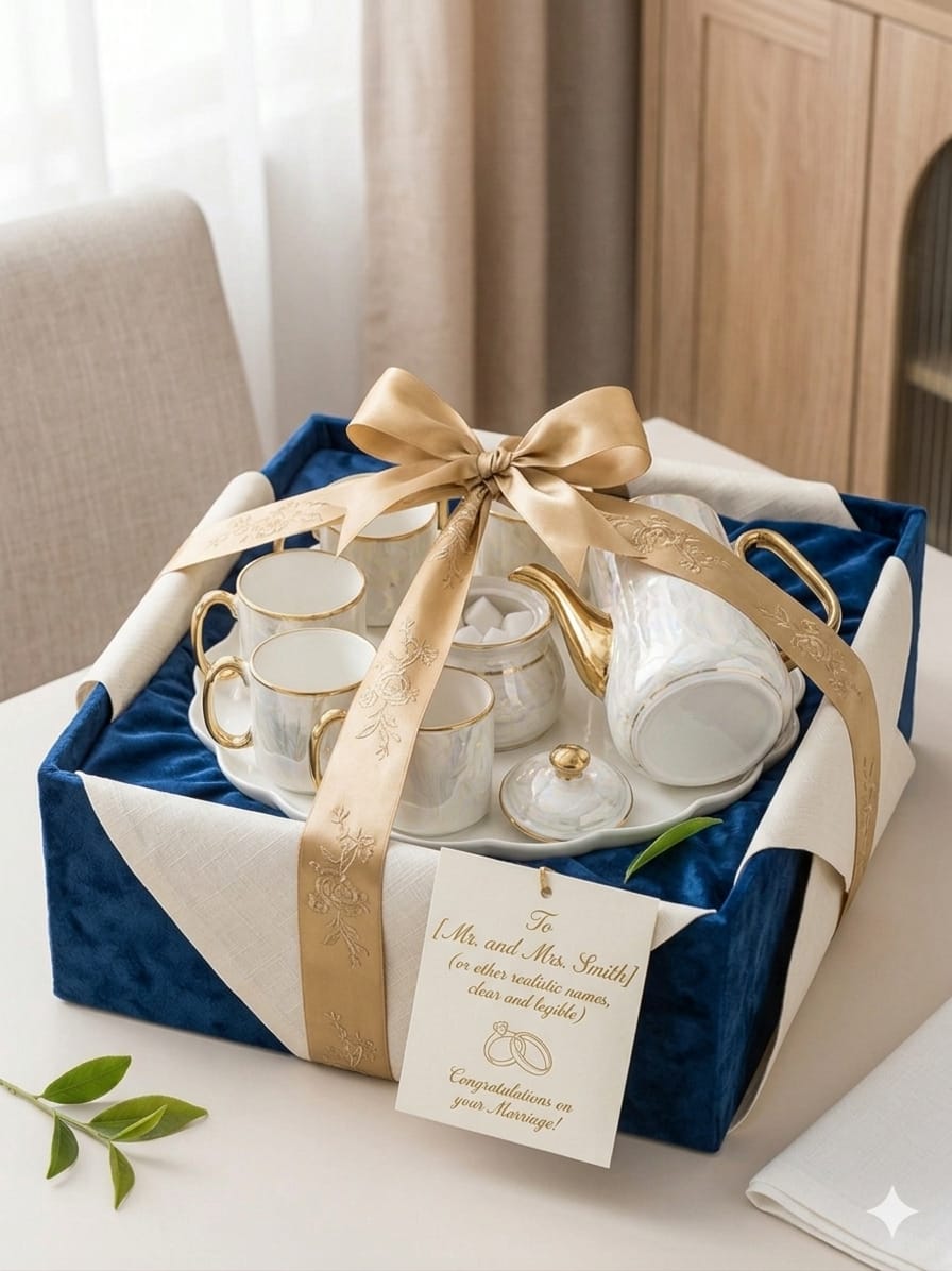 11pc Luxury Pearl Handle Tea Set