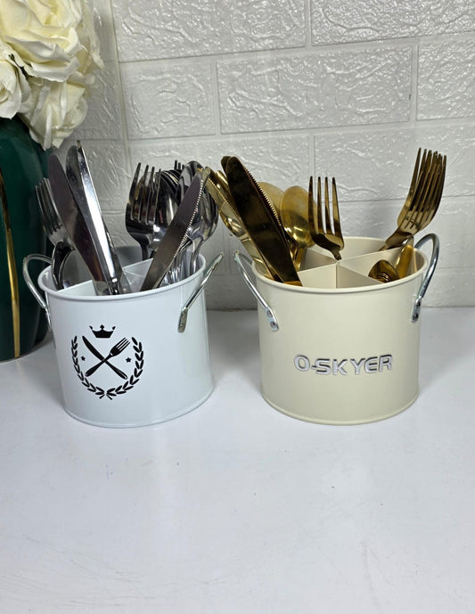 Partitioned Alloy Cutlery holder