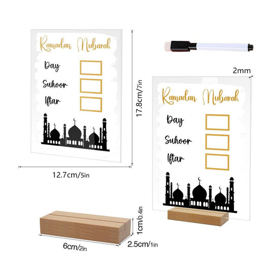 Acrylic Ramadan Calendar/ Ramadan Decor