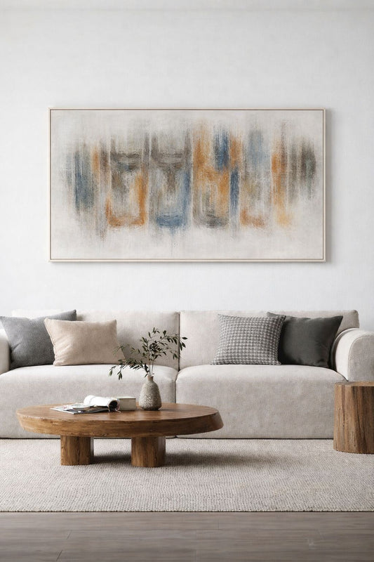 ✨Modern abstract brushstroke artwork featuring warm earthy tones that bring warmth and character to any space.