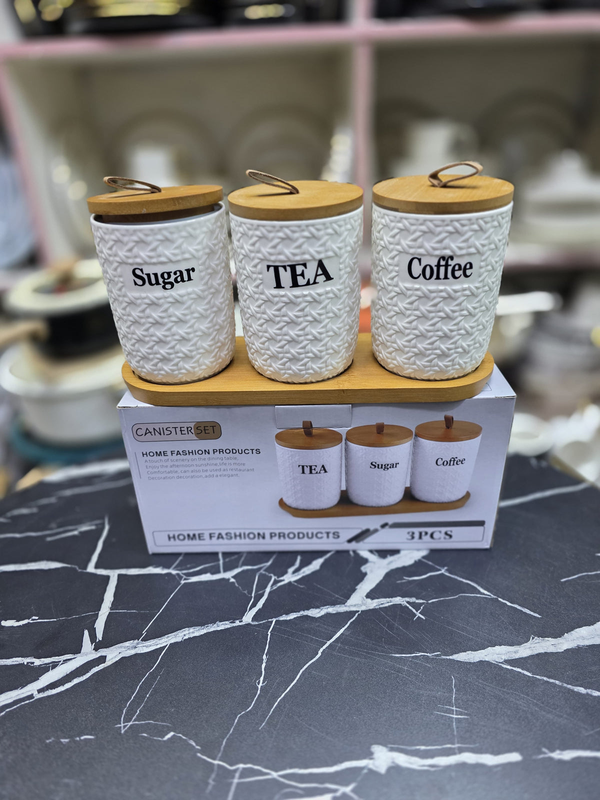 3pcs ceramic canister