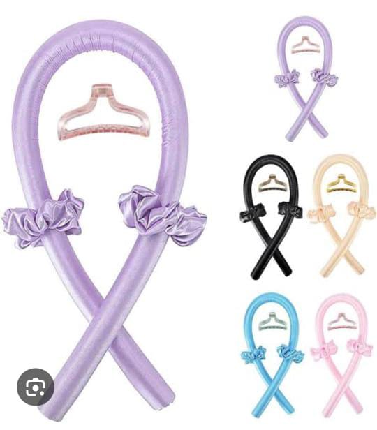 ✅Heatless curlers headband, comfortable silk hair curler for sleeping, curling set long short medium hair,heat curl rod with  hairpin and scrunchies DIY hairstyles