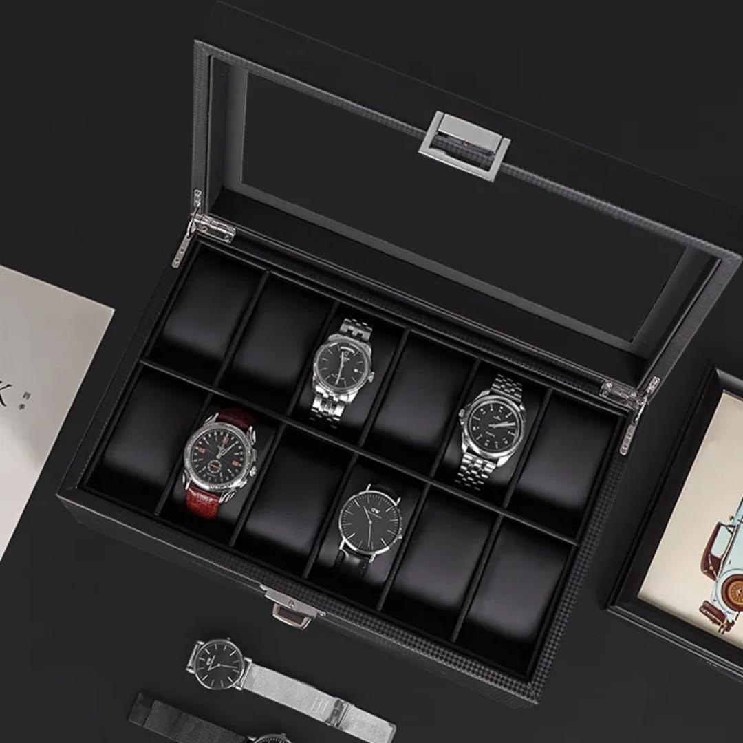 24 slots leather watch organizer