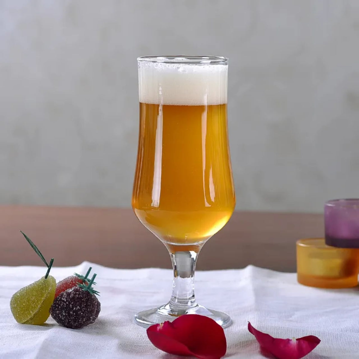 380ml Red cherry Hurricane glasses