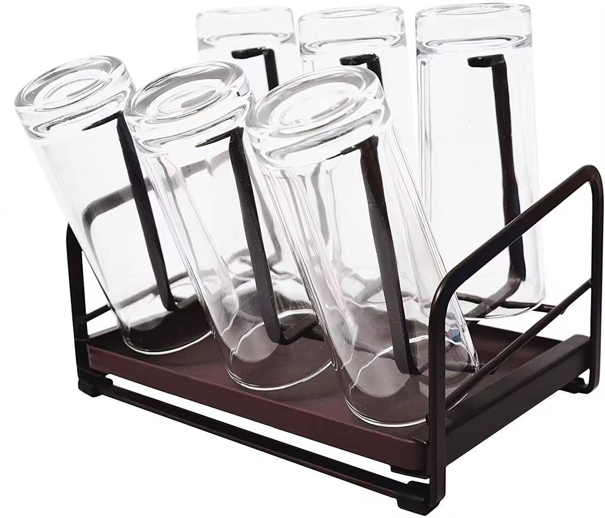 Modern Glass Cup Holder Set