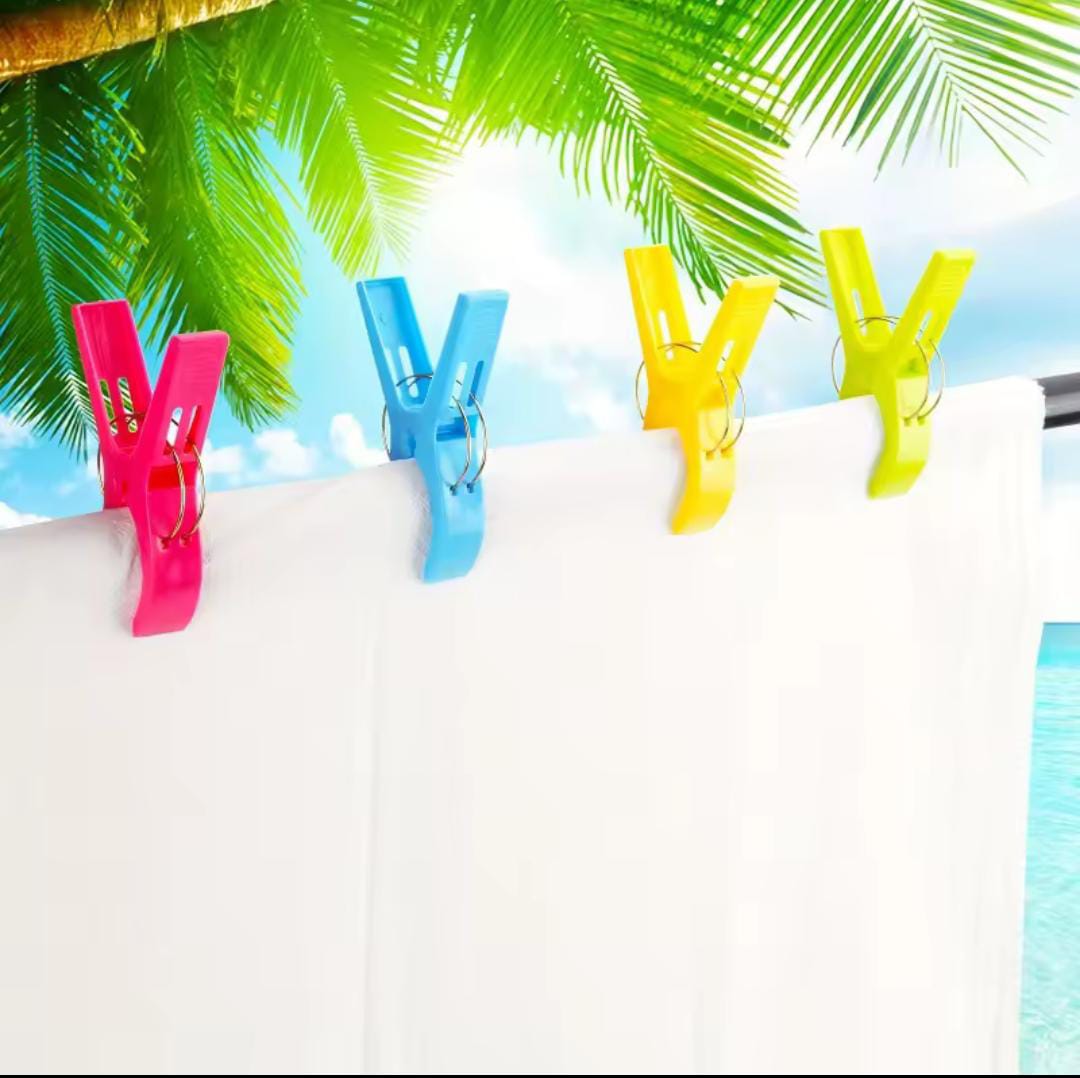 4Pcs Bright & Sturdy & Big Balcony Clips