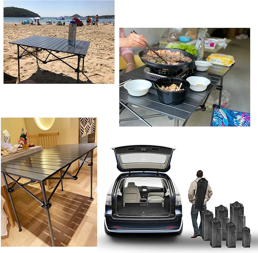 Foldable picnic camping table