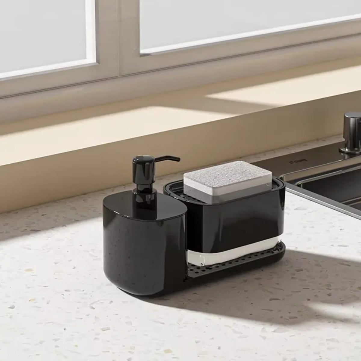 Kitchen Countertop Dish Hand Soap Dispenser ,Press Soap Dispenser Storage