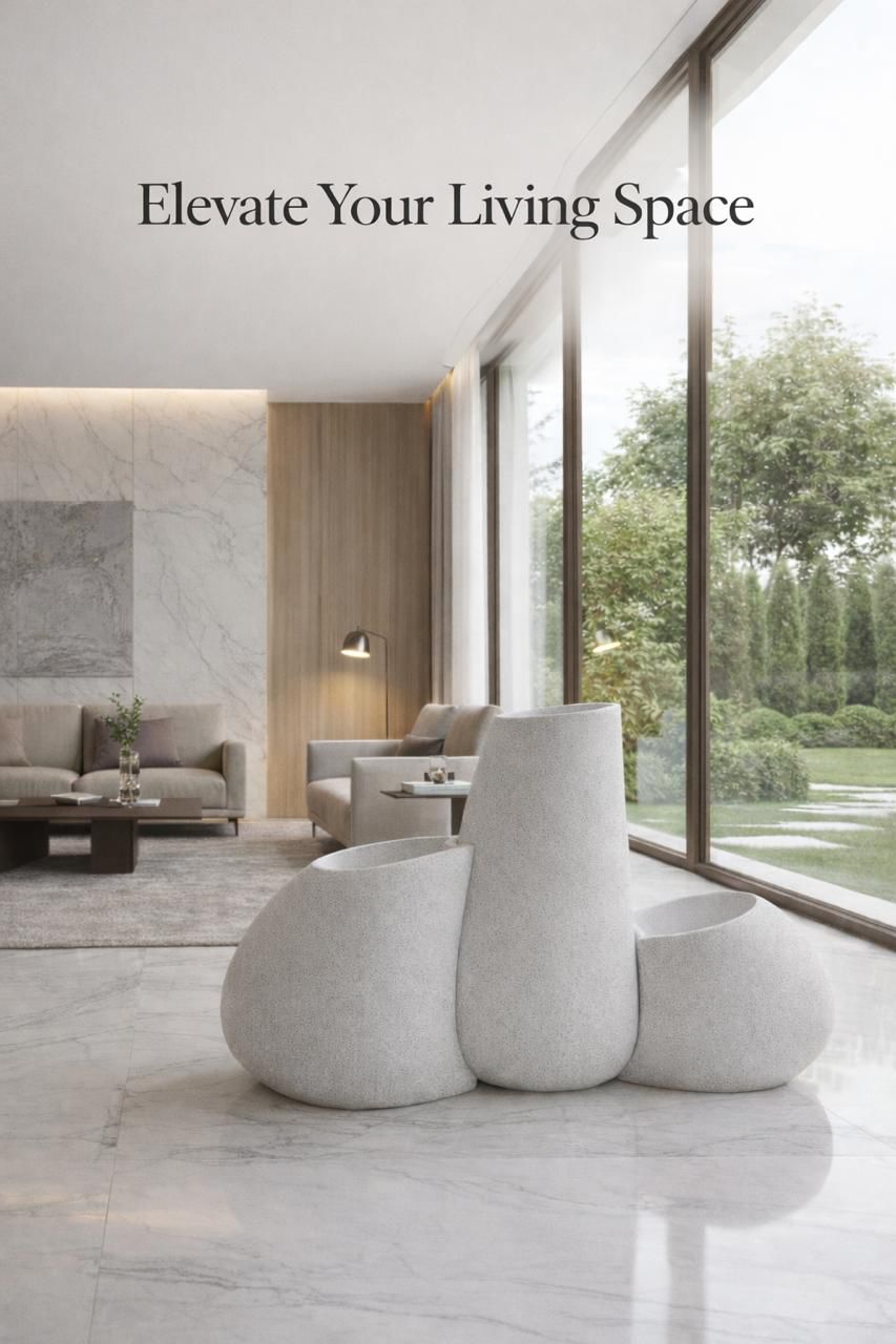 Modern 3-Piece Decorative Floor Vase Set