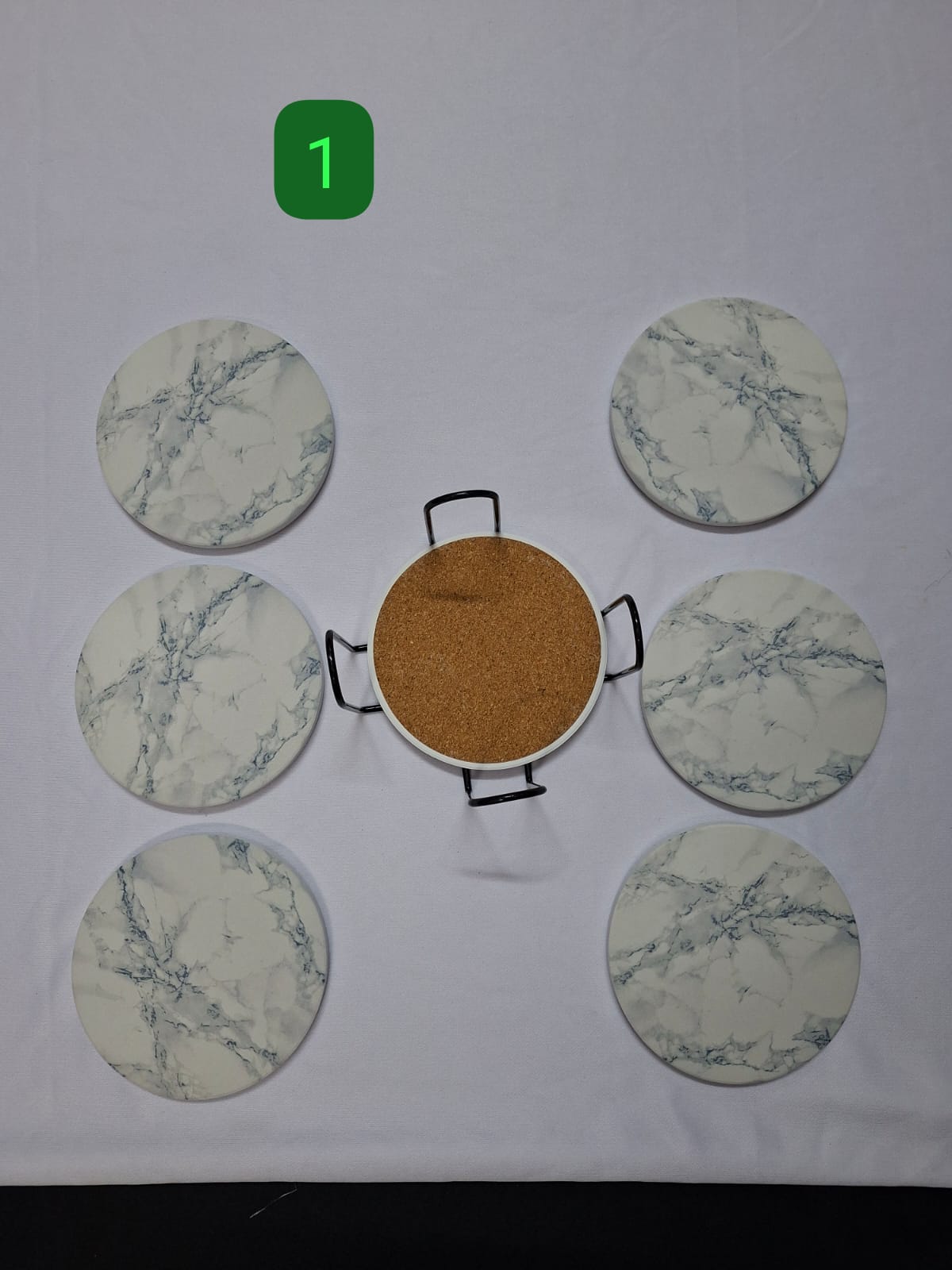 White marble coaster