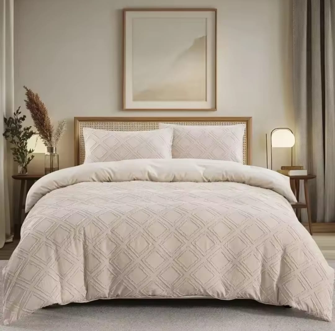 Tufted design duvet covers