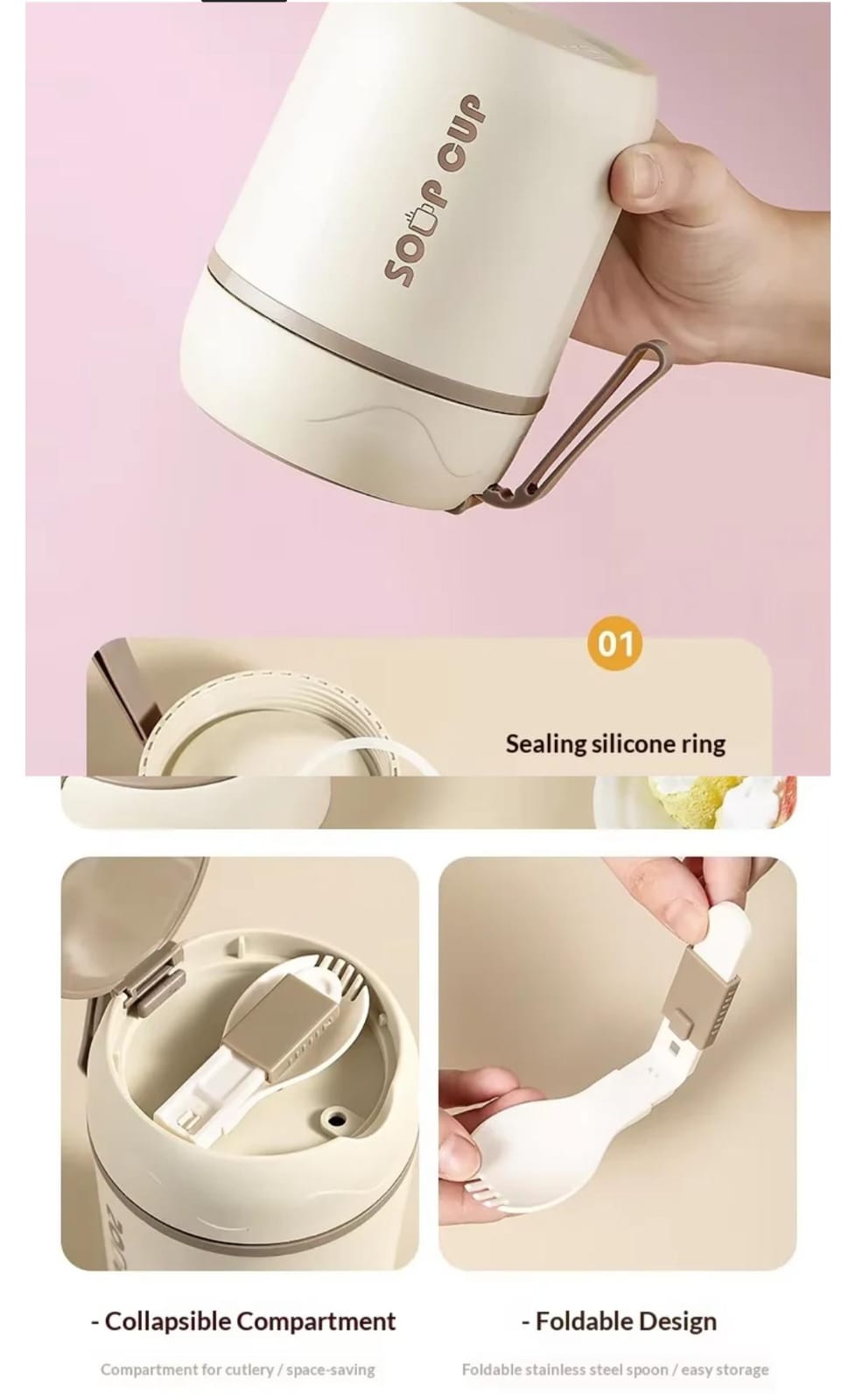 Portable breakfast mug