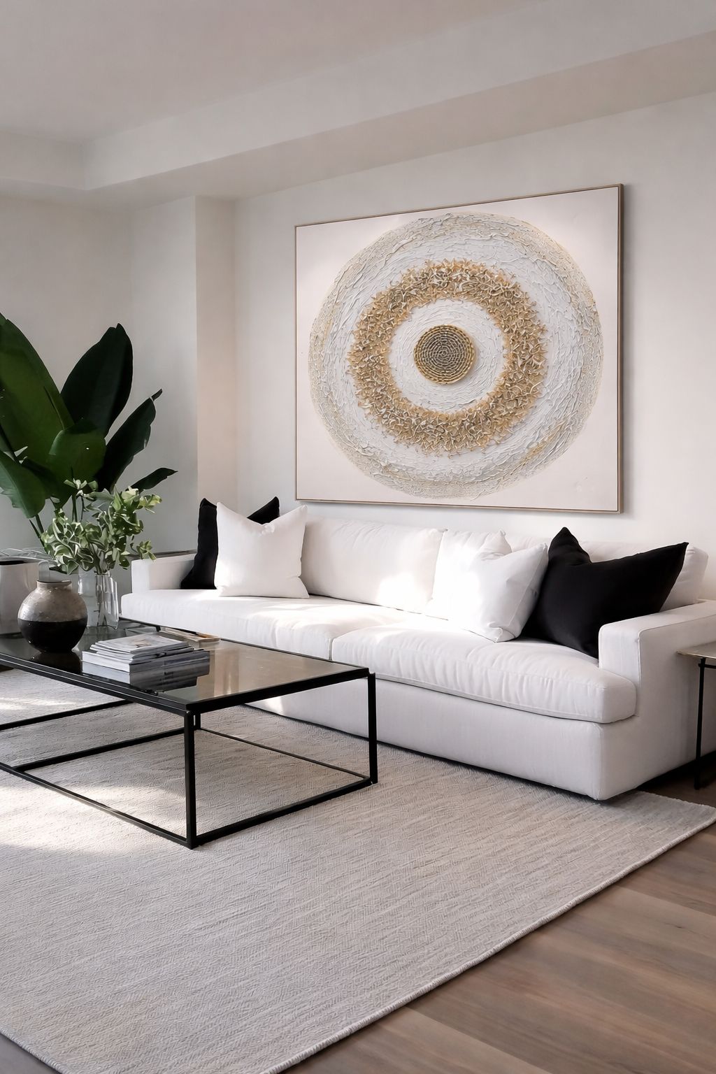 Elegant handmade circular textured wall art designed to create a bold statement in modern interiors.