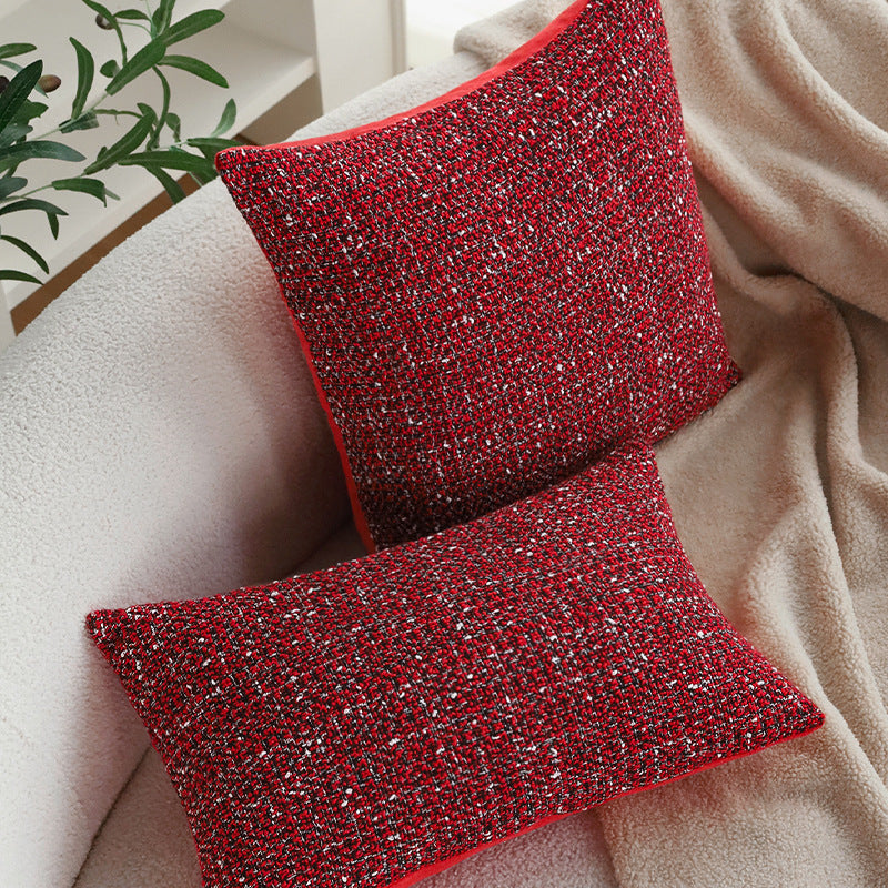 New Christmas Pillowcase Modern Simple Red Festive Cushion Cover Cross-border Living Room Sofa Cushion Cover