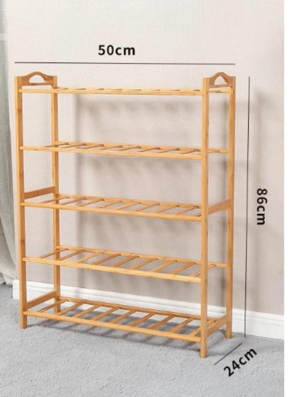 Bamboo Shoe Rack 5 layer