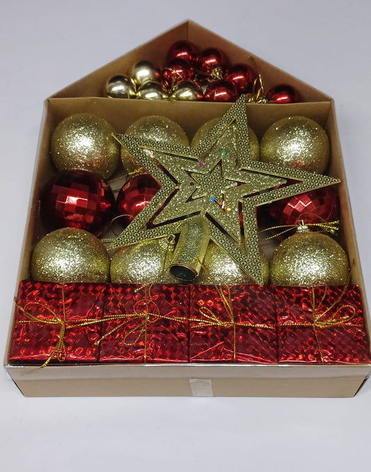 41pcs Set Christmas Decorations Tree Top Star