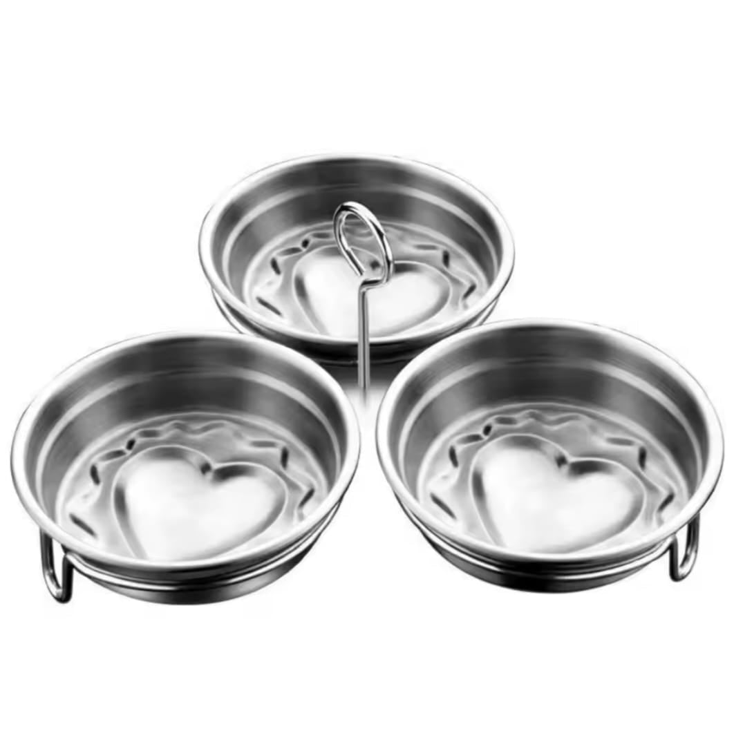 3 in 1 stainless steel egg poacher. Durable egg steamer.