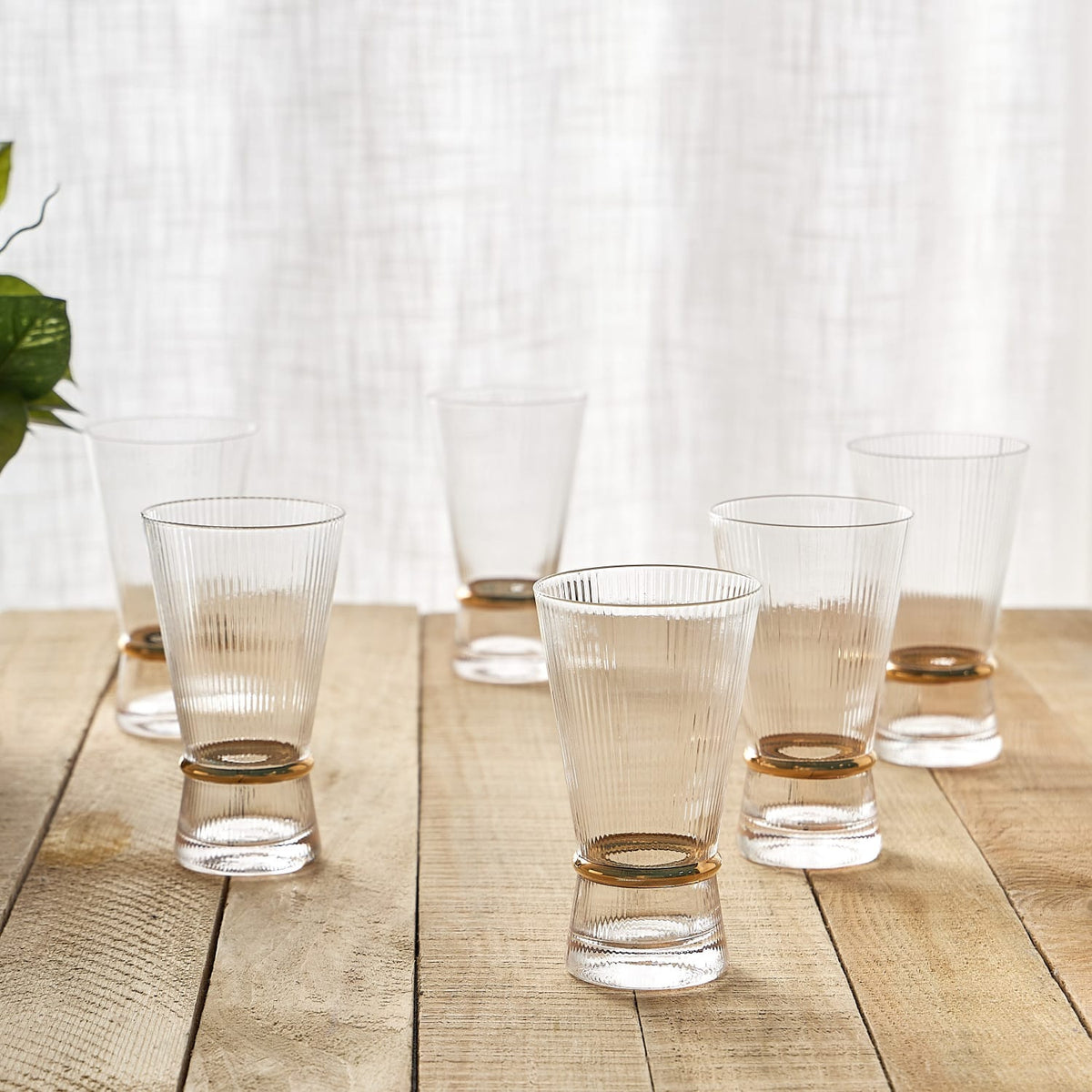 Nexus Luxe 6-Piece Hiball Glass Set 320 ml fusion of elegance and functionality