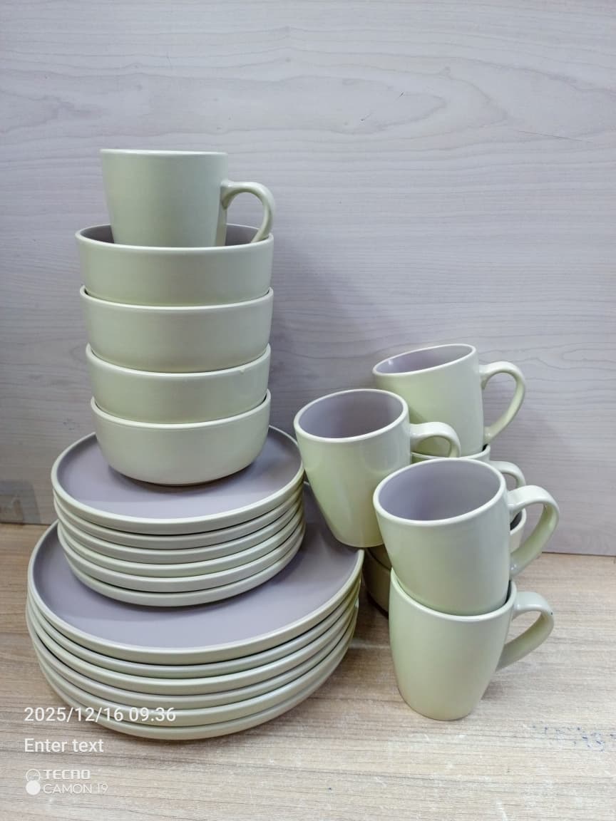 24pcs ceramic marble dinner set