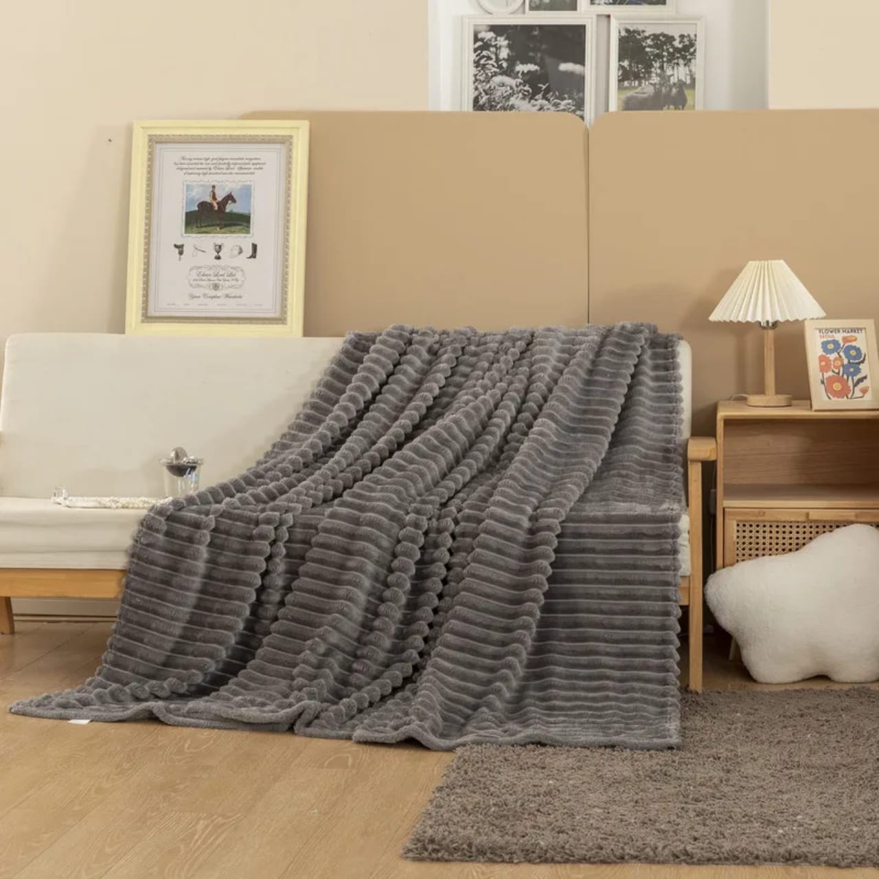 Ultra-soft Fuzzy Fleece Throw Blanket