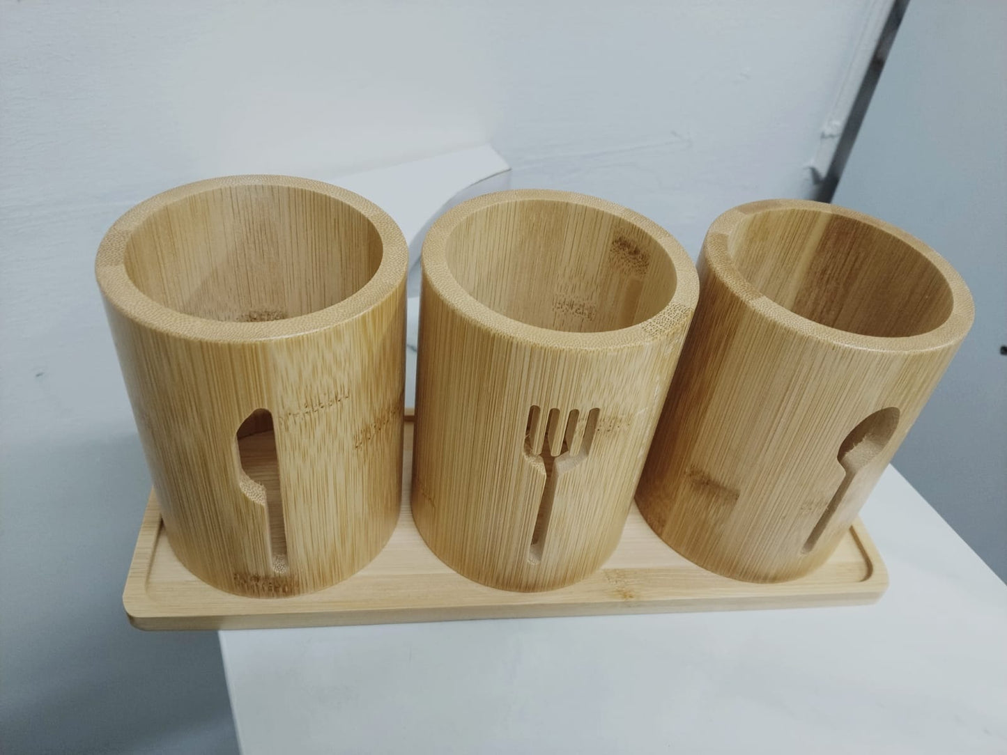 Bamboo cutlery /spoon holder