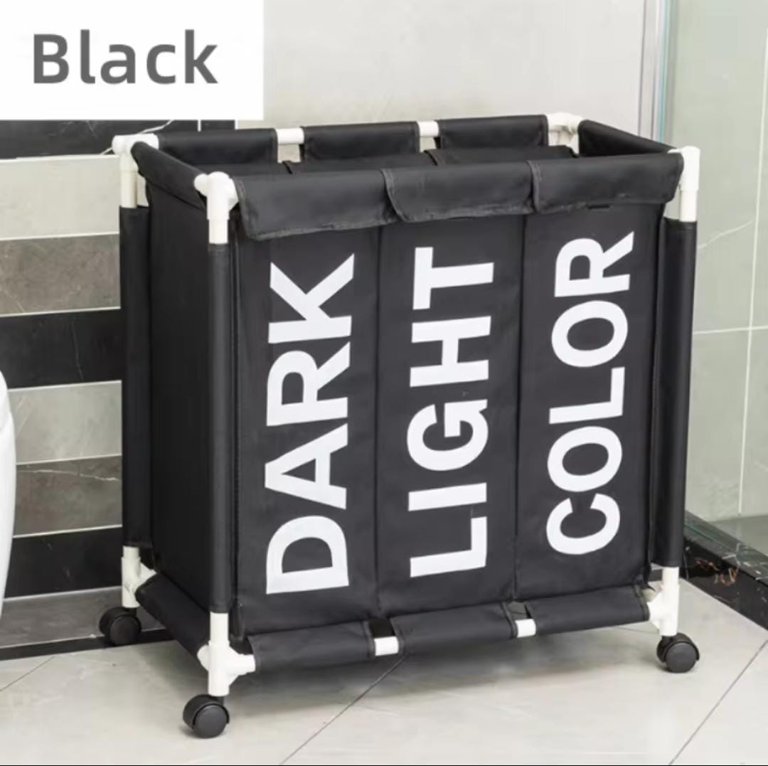 Laundry basket with wheels
