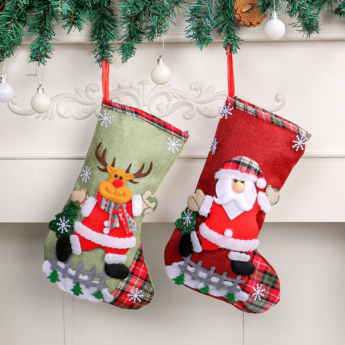Christmas themed long socks