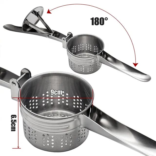 Potato Masher Ricer Press Mashed Potatoes Stainless Steel Crushing Potatoes Puree Fruit Vegetable Juicer Press Maker Tool