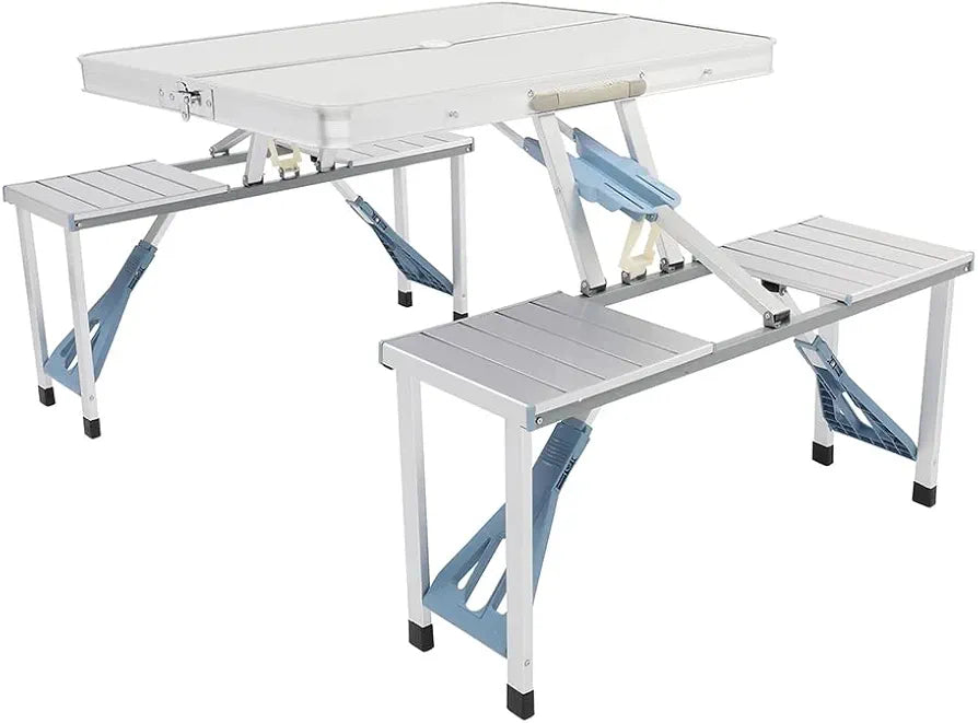 Folding picnic table and chairs set