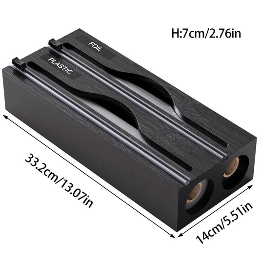 2in1 Bamboo wrap dispenser with cutter