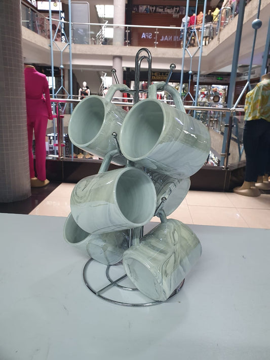 Pearl Marble  Porcelain Tea/ Coffee Mugs