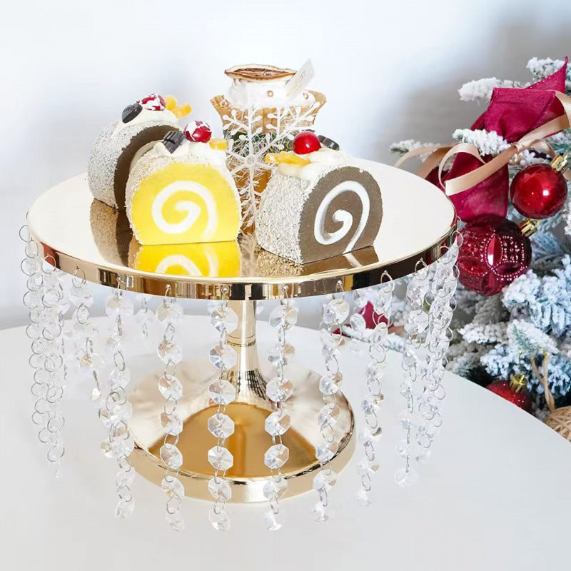 3Pcs Beaded Iron top cake stand
