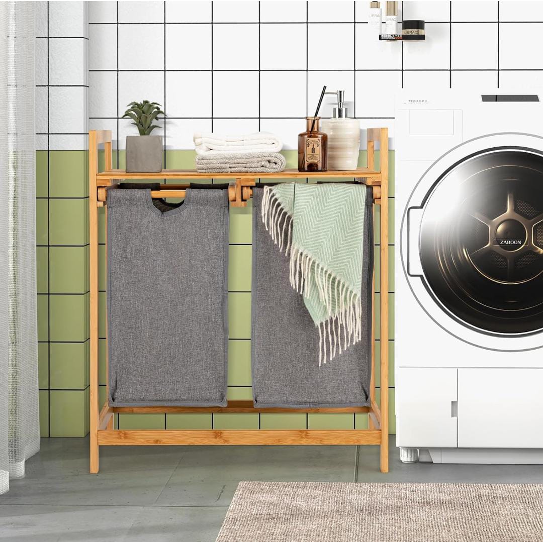 The pullout laundry bags are portable
