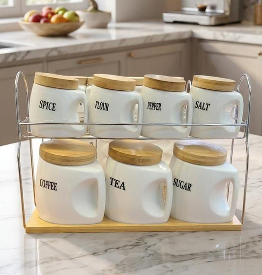 ✨Luxury 8pc -Piece Canister Set 
(1 Tray + 7 Canisters )