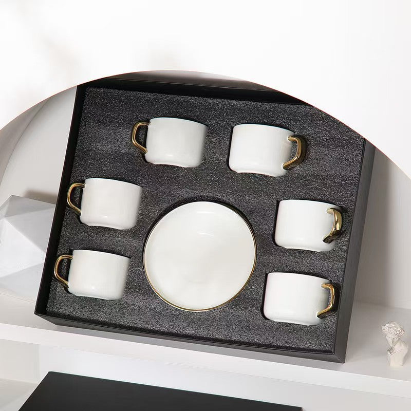 European Style Gold edge 12pcs Ceramic Coffee/Tea Cups