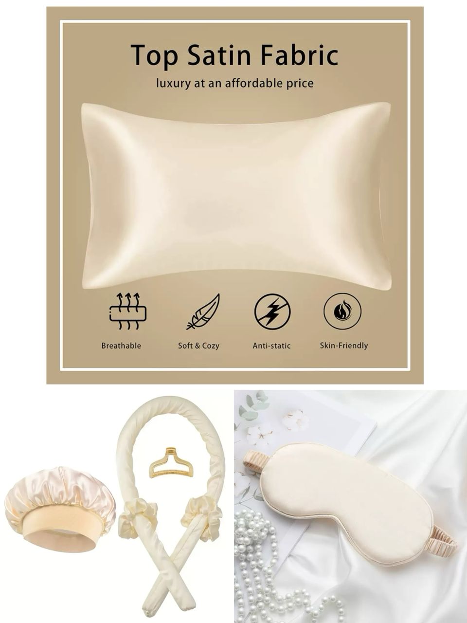 7 in 1 Ladies sleeping silk night set