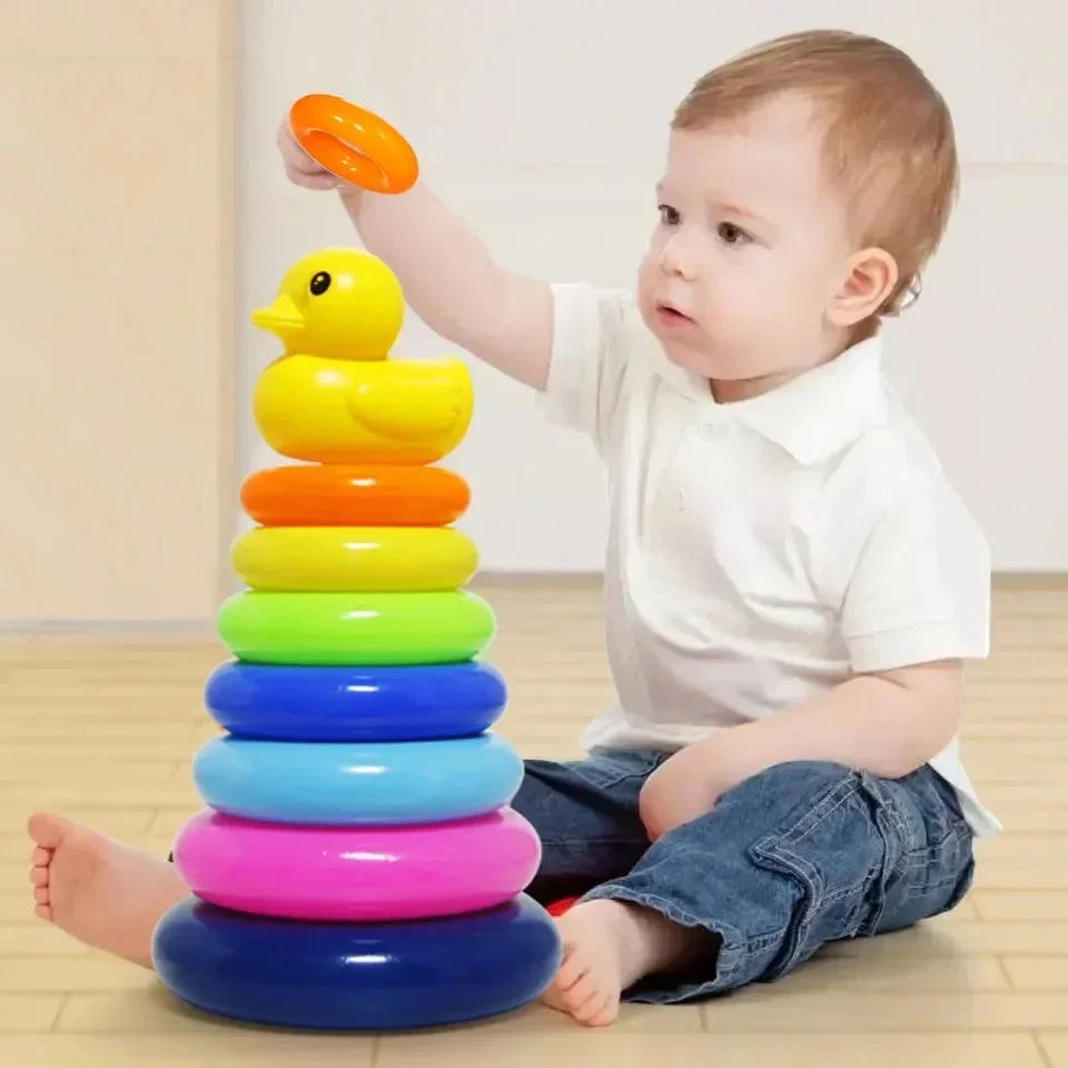 Kids stacking towers
