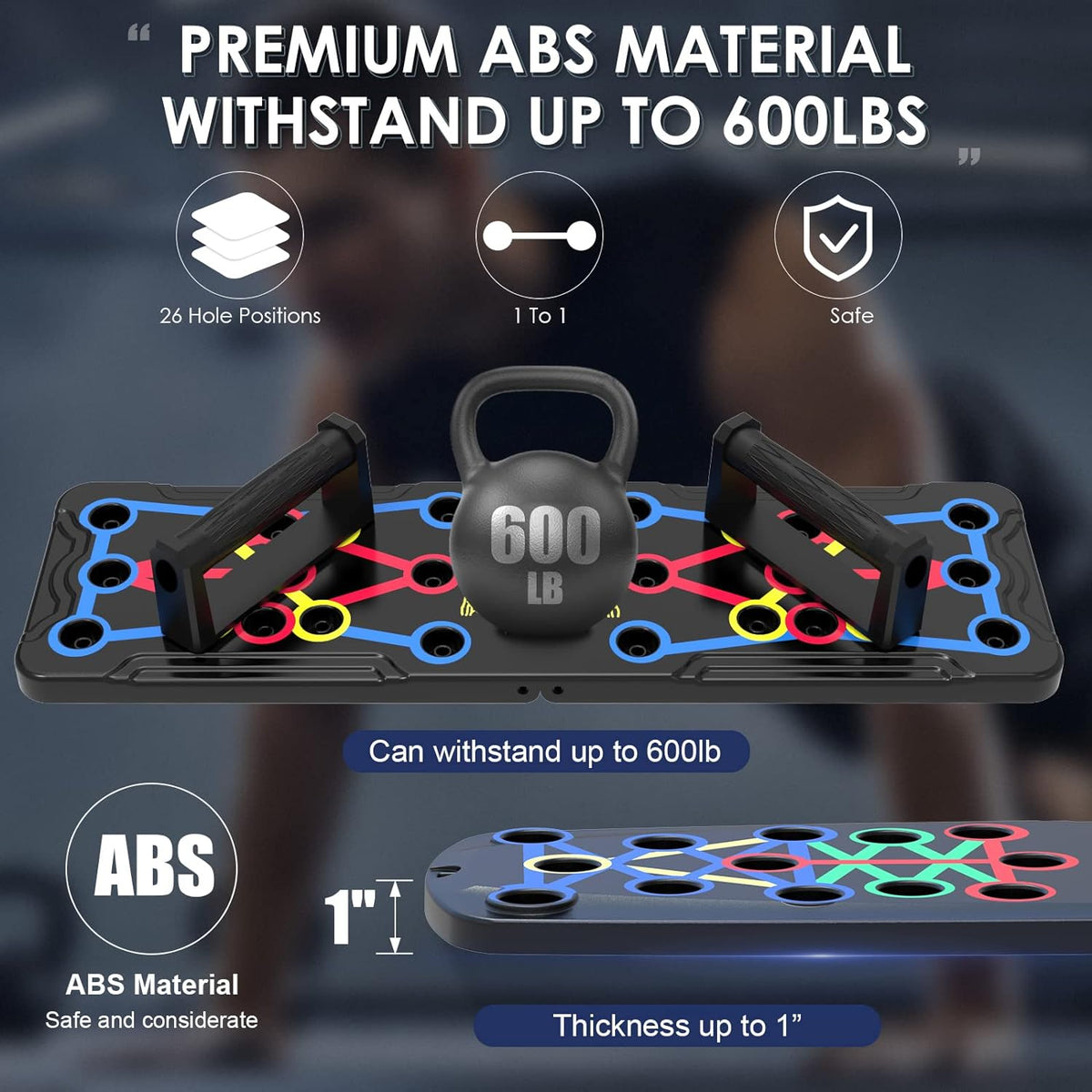 Portable Multifunctional Push-up Board - Fitness and Muscle Training Device Home Workout Set Foldable Push Up Bar