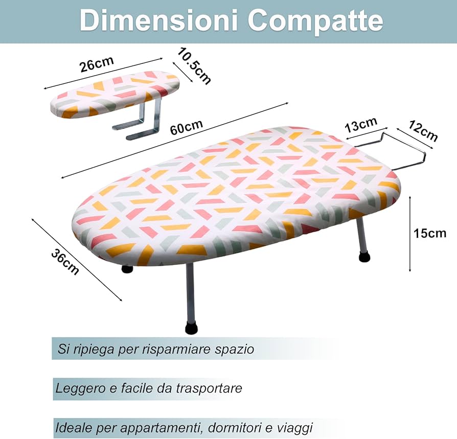 Foldable mini ironing board