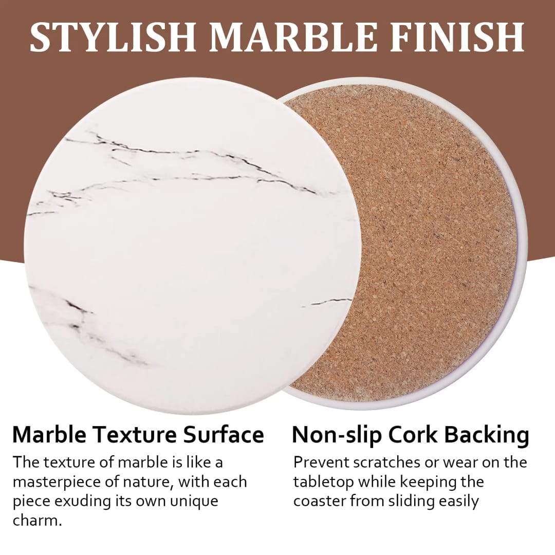 White marble coaster